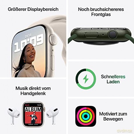 Apple - Watch Series 7 GPS + LTE, 41mm, Black/Alu
