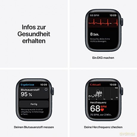 Apple - Watch Series 7 GPS + LTE, 41mm, Black/Alu
