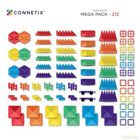 Connetix - Rainbow Mega Pack 212 Pieces (CT-R-00212-ME)
