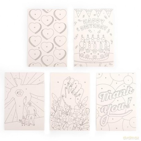 Crafter PaintByNumber Greeting Cards - (CR20)