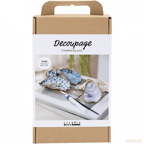 Creativ - Craft Kit Decoupage, Oyster shells, blue, (977787)