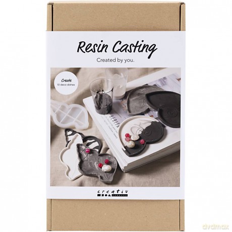 Creativ - Craft Kit Resin Casting, Conch, Black, White (977817)