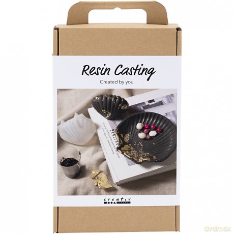 Creativ - Craft Kit Resin Casting, Mussel, black, gold (977818)