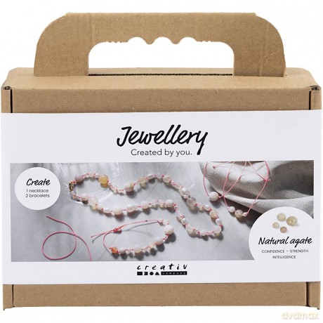 Creativ - Mini Craft Kit Jewellery, Necklace and bracelet, pink, 1 pack - (977798)