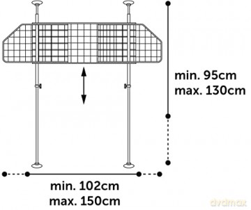 Flamingo - Car safety grid 102-150x95-130cm