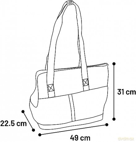 Flamingo - Carrying bag black 49x22,5x31CM