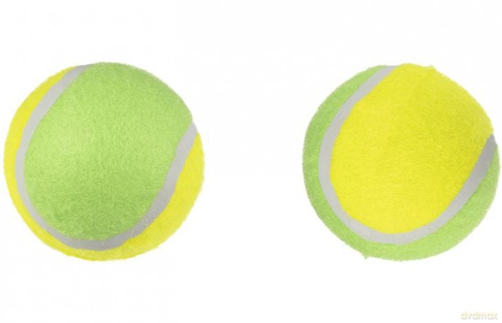 FLAMINGO - Dog toy, Smash tennis balls - Yellow and Green - 8 cm