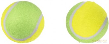 FLAMINGO - Dog toy, Smash tennis balls - Yellow and Green - 8 cm