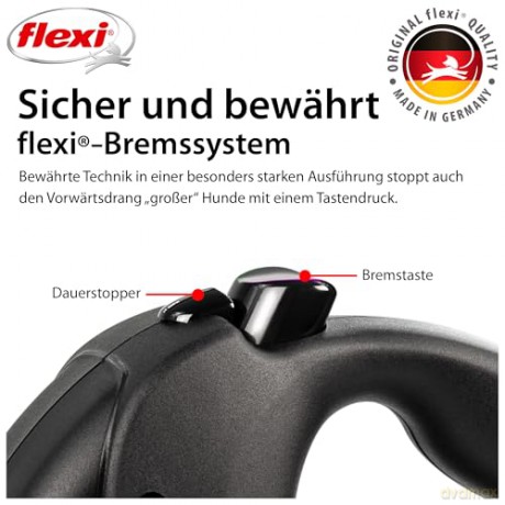 Flexi - Flexi Leash Giant L Black Edition - 50kg - 8m