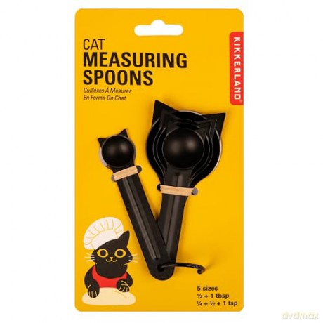 Kikkerland - Cat Measuring Spoons - 9 cm x 16.5 cm