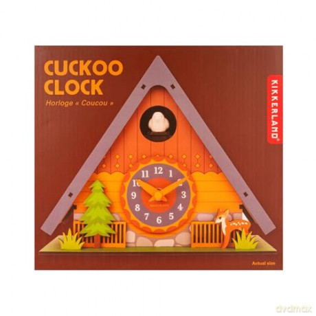 Kikkerland - Cuckoo Clock - 22 cm x 18.25 cm x 9 cm