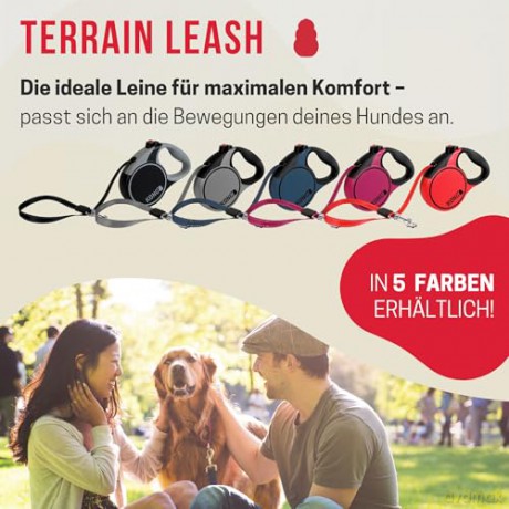 Kong - Retractable Leash Terrain - Black - XS
