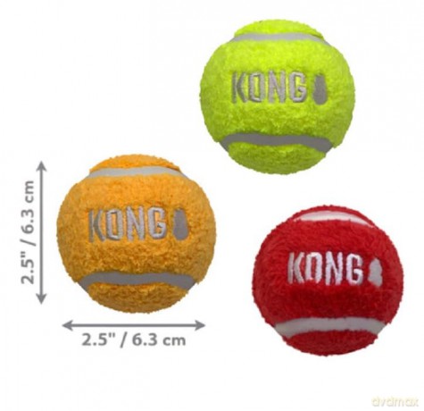 Kong - Sport Softies Ball M 3-pack Mix 6,5cm