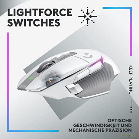 Logitech - G502 X PLUS Wireless Gaming Mouse - White