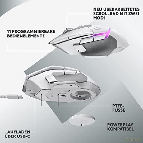 Logitech - G502 X PLUS Wireless Gaming Mouse - White