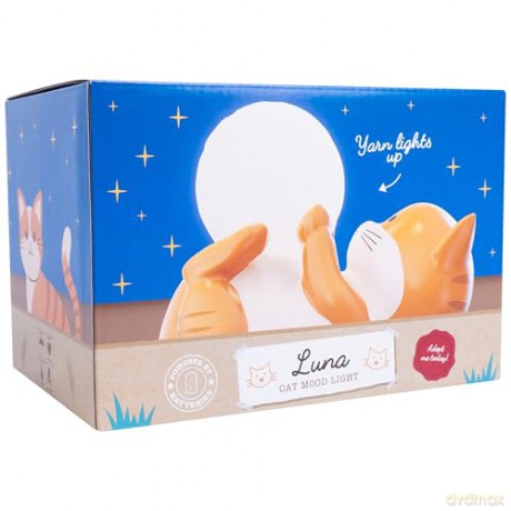 Luna the Cat Mood Light - Warm white - 20 cm
