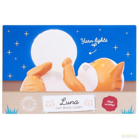 Luna the Cat Mood Light - Warm white - 20 cm