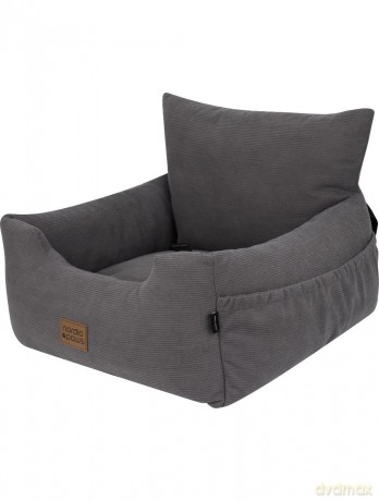 Nordic paws - Velvet Carseat - Grey - 53 x 50 cm