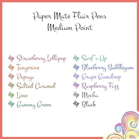 Paper Mate - Flair Felt Tip Pens - Assorted Candy POP Colours - 12 Count
