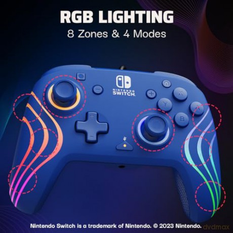 PDP Afterglow Wave Wired Controller Blue Switch