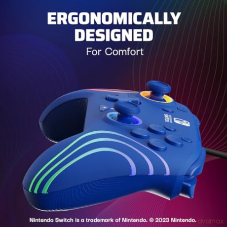 PDP Afterglow Wave Wired Controller Blue Switch