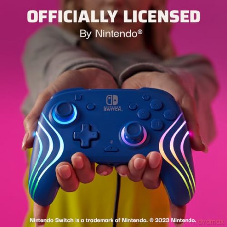 PDP Afterglow Wave Wired Controller Blue Switch