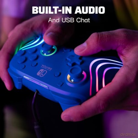 PDP Afterglow Wave Wired Controller Blue Switch