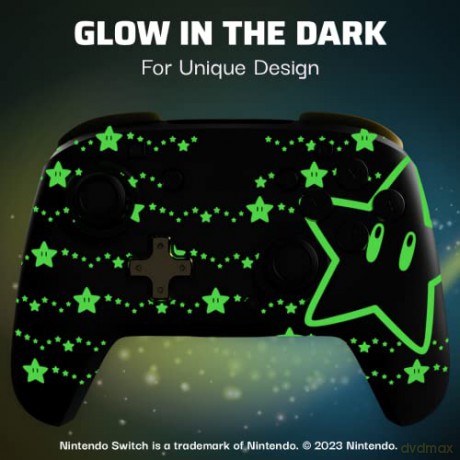 PDP Rematch Wireless Controller Glow Mario Stars Switch
