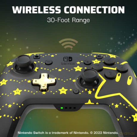 PDP Rematch Wireless Controller Glow Mario Stars Switch