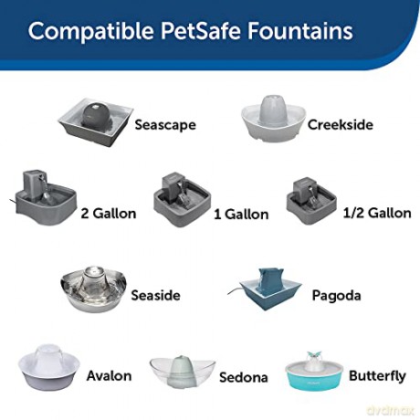 Petsafe - Replacement Charcoal Filter for Seaside Fontaine - 4 pack - 5 x 5 x 1 inches