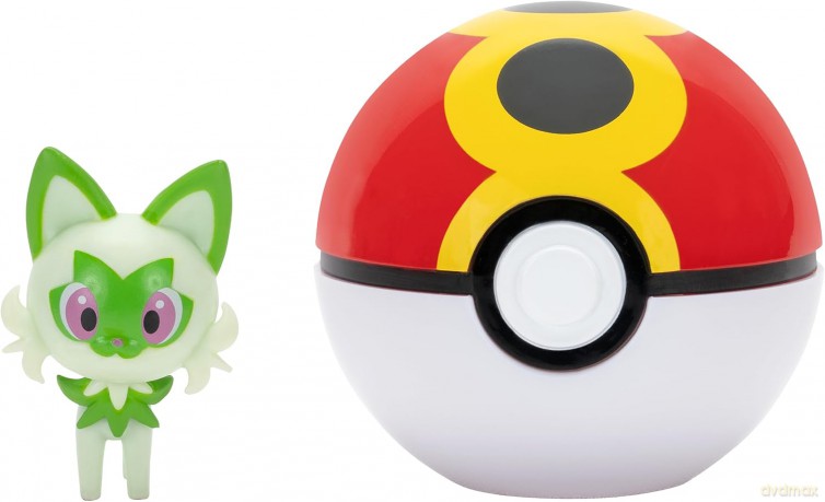 Pokemon - Clip N Go - Sprigatito with Repeat Ball (PKW4151) [FIGURKA]