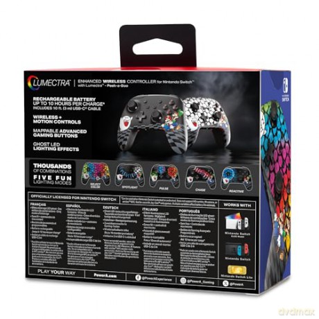 PowerA Enhanced Wireless Controller for Nintendo Switch with Lumectra - Mario Peek-A-Boo