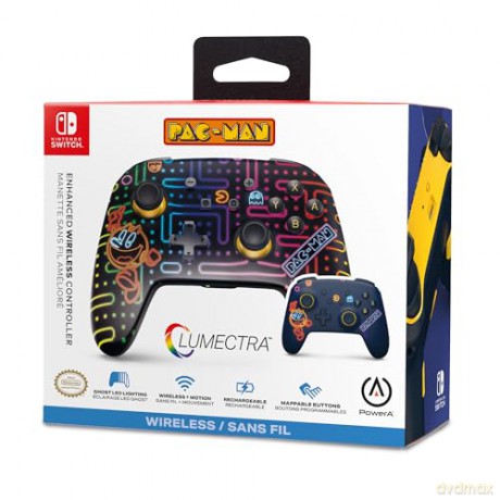 PowerA Enhanced Wireless Controller for Nintendo Switch with Lumectra - PAC-MAN Neon Arcade