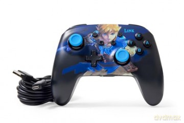 PowerA Enhanced Wireless Controller With Lumectra Etched - Wake Up Link (Nintendo Switch)
