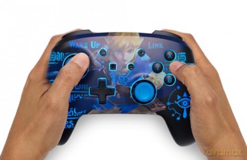 PowerA Enhanced Wireless Controller With Lumectra Etched - Wake Up Link (Nintendo Switch)