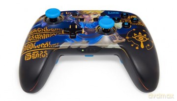 PowerA Enhanced Wireless Controller With Lumectra Etched - Wake Up Link (Nintendo Switch)