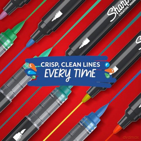 Sharpie - Creative Marker Acrylic Paint Pens - Brush Tip Water-Based Paint Markers - Red - 6 Count (SKU: 2218113)