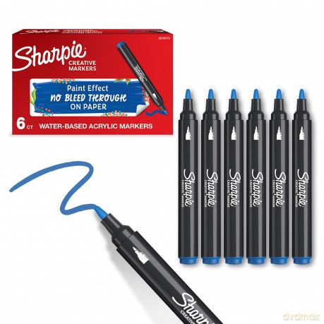 Sharpie - Creative Marker Acrylic Paint Pens - Bullet Tip Water-Based Paint Markers - Parang - 6 Count (SKU: 2218115)