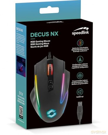 Speedlink - DECUS NX RGB Gaming Mouse, rubber-black