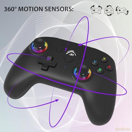 Subsonic Wireless Led Controller Black - Nintendo Switch