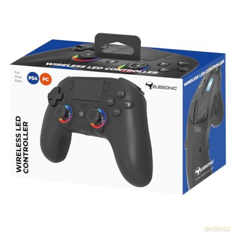 Subsonic Wireless Led Controller PS4 Black - PS4/PC