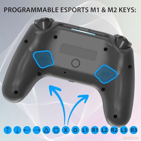 Subsonic Wireless Led Controller PS4 Black - PS4/PC