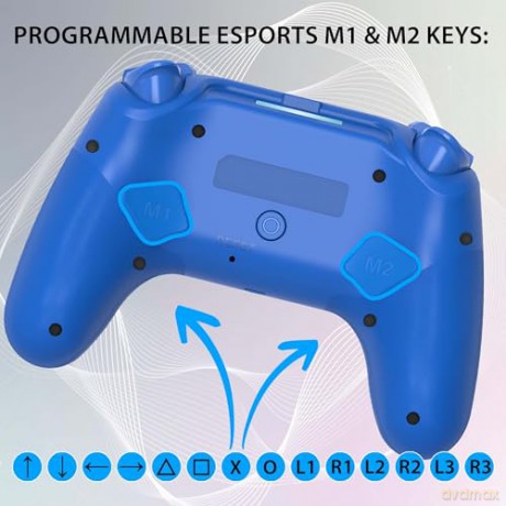 Subsonic Wireless Led Controller PS4 Blue - PS4/Pc