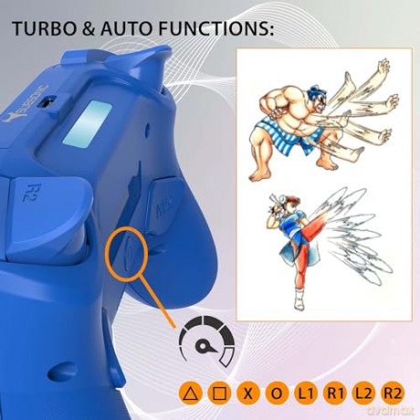 Subsonic Wireless Led Controller PS4 Blue - PS4/Pc