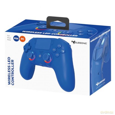Subsonic Wireless Led Controller PS4 Blue - PS4/Pc