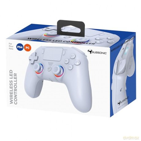 Subsonic Wireless Led Controller PS4 White - PS4/Pc