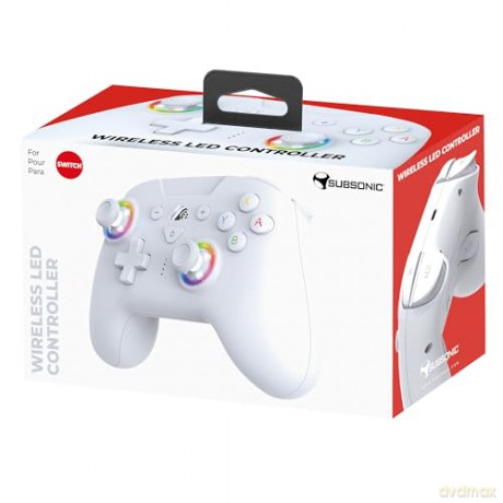 Subsonic Wireless Led Controller White - Nintendo Switch