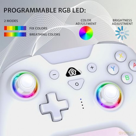Subsonic Wireless Led Controller White - Nintendo Switch