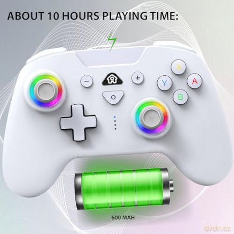 Subsonic Wireless Led Controller White - Nintendo Switch