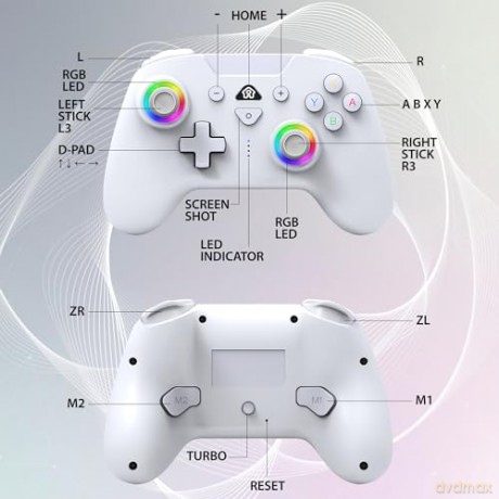 Subsonic Wireless Led Controller White - Nintendo Switch